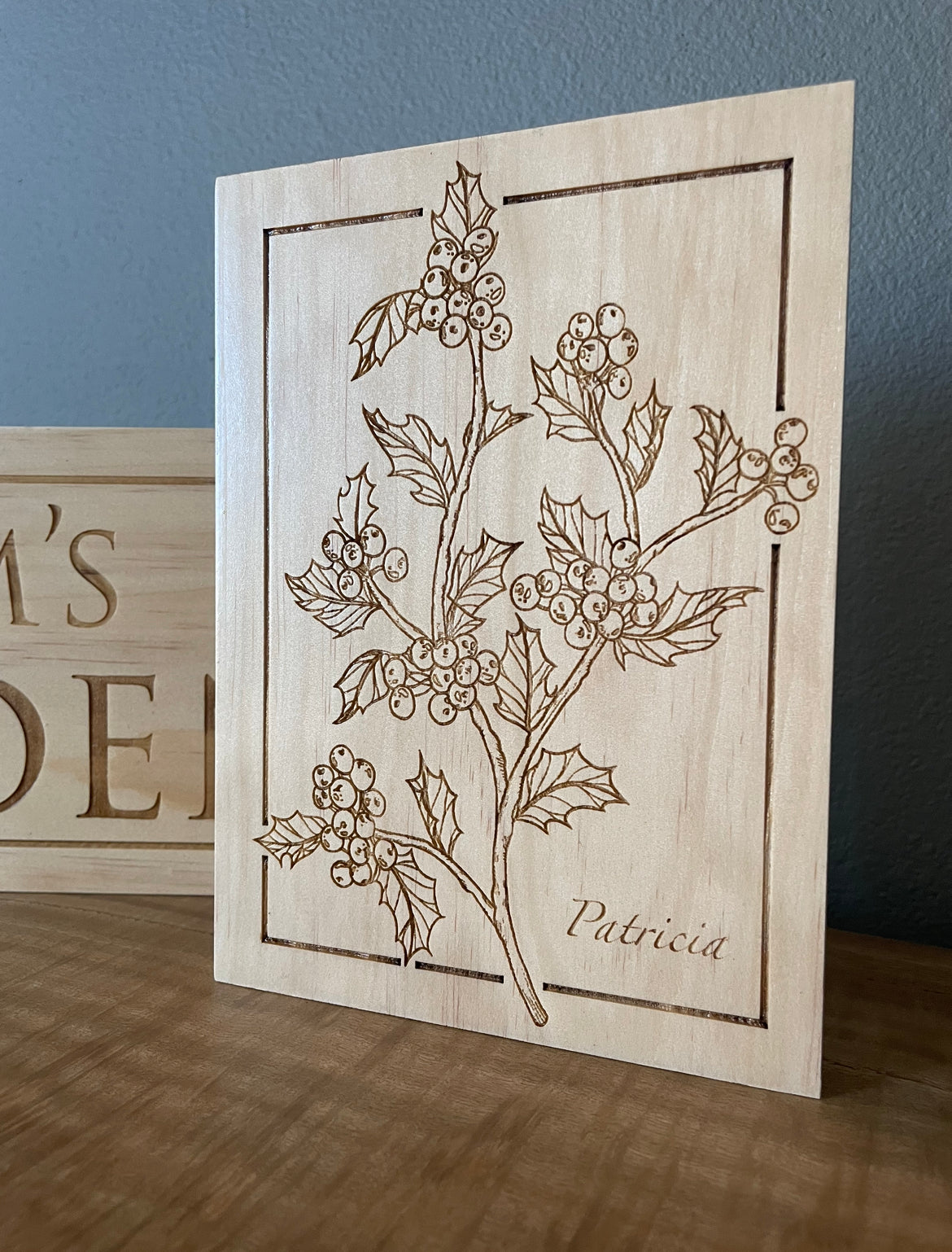 Personalized Flower Engraved Tiles